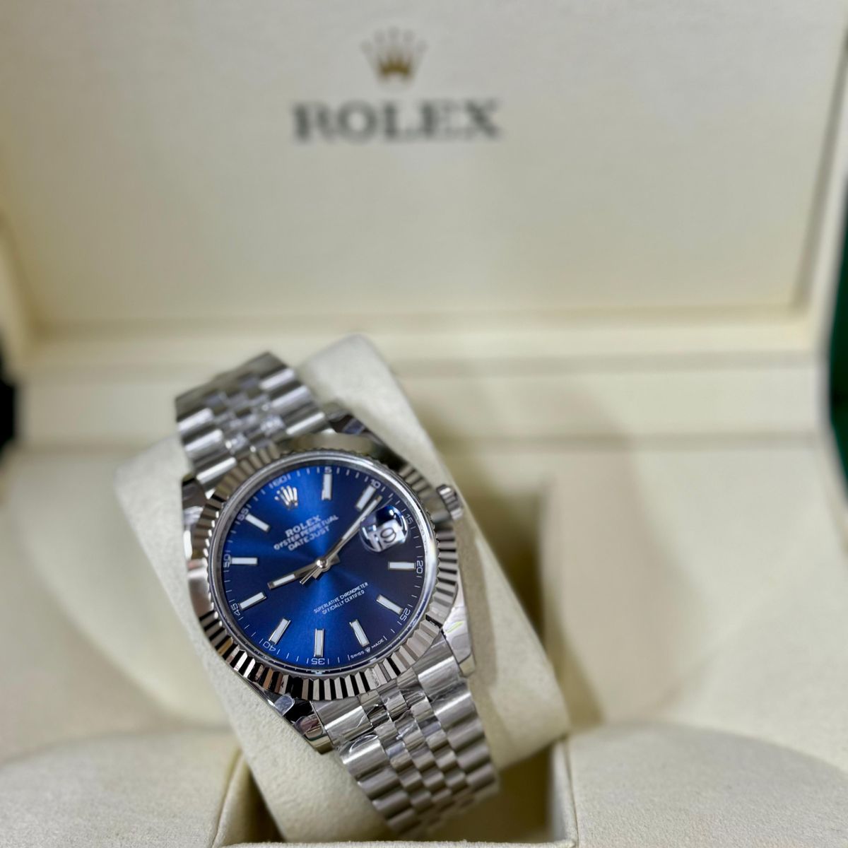 Rolex (bleu tableaux)