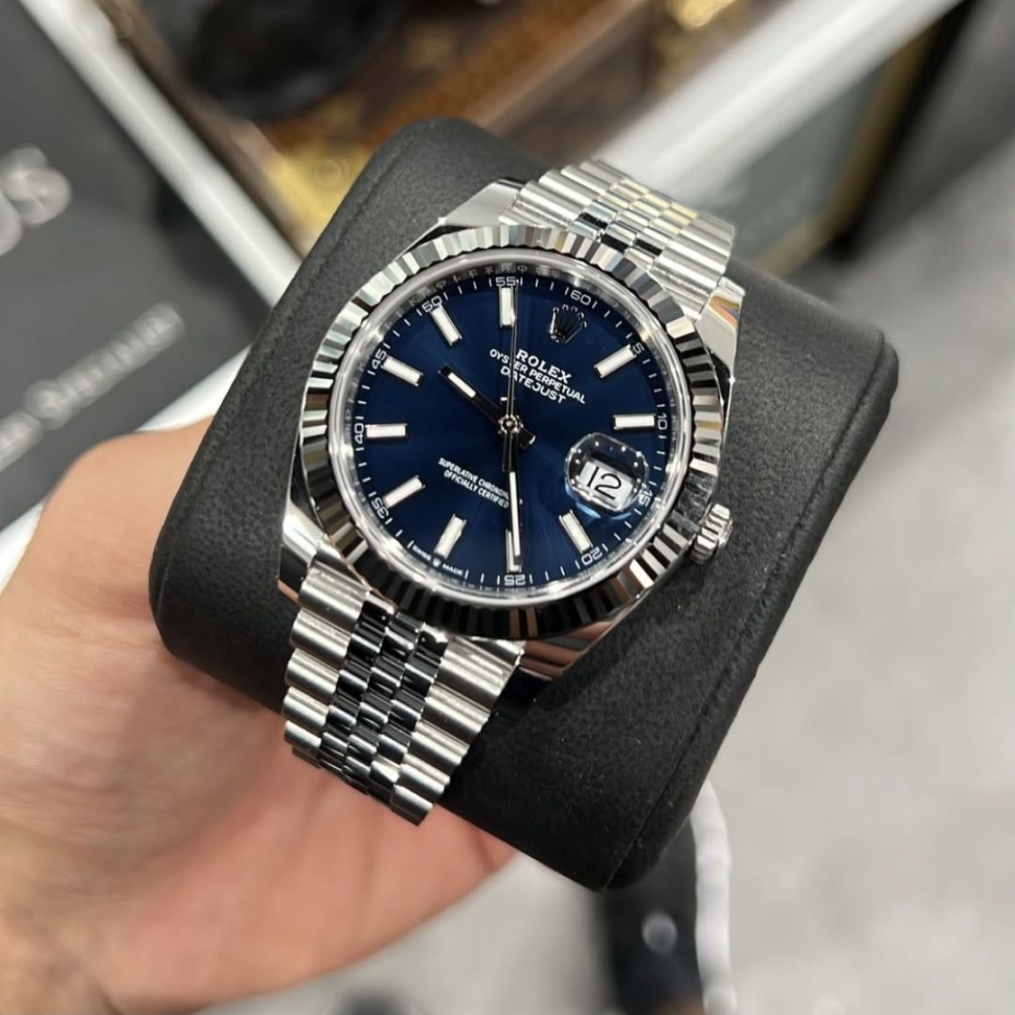 Rolex (bleu tableaux)